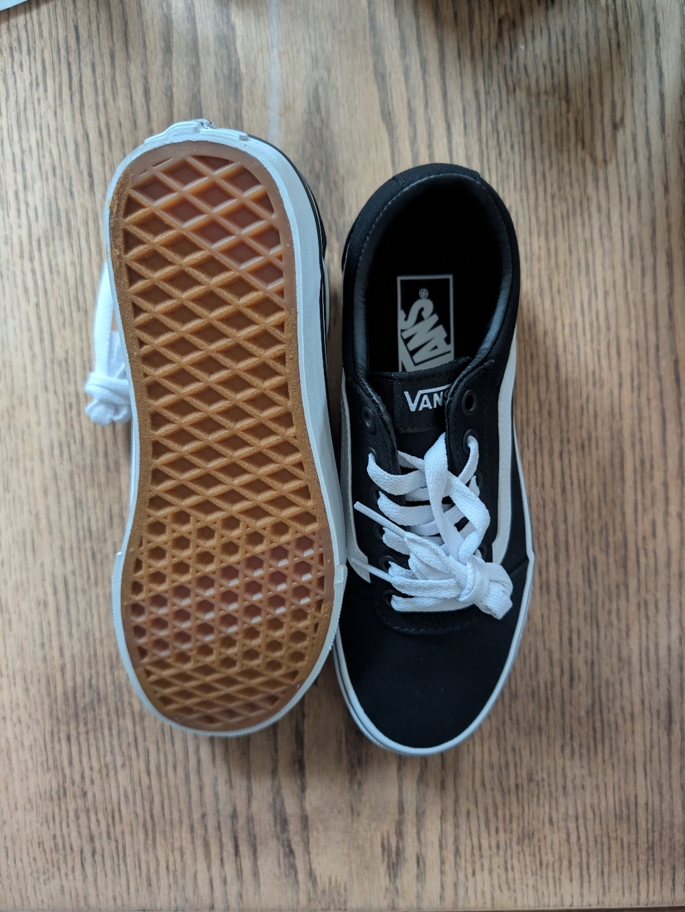 Vans Black and White Old Skool Low-Top Sneakers